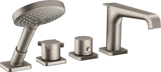AXOR Citterio E Batterie bain/douche thermostatique 4 trous pour montage sur bord de baignoire avec rosaces — 36411800