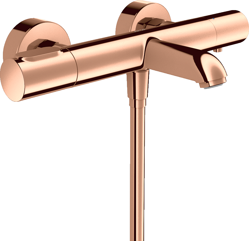 Thermostatic bath mixer for exposed installation