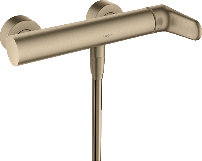 Single lever shower mixer for exposed installation