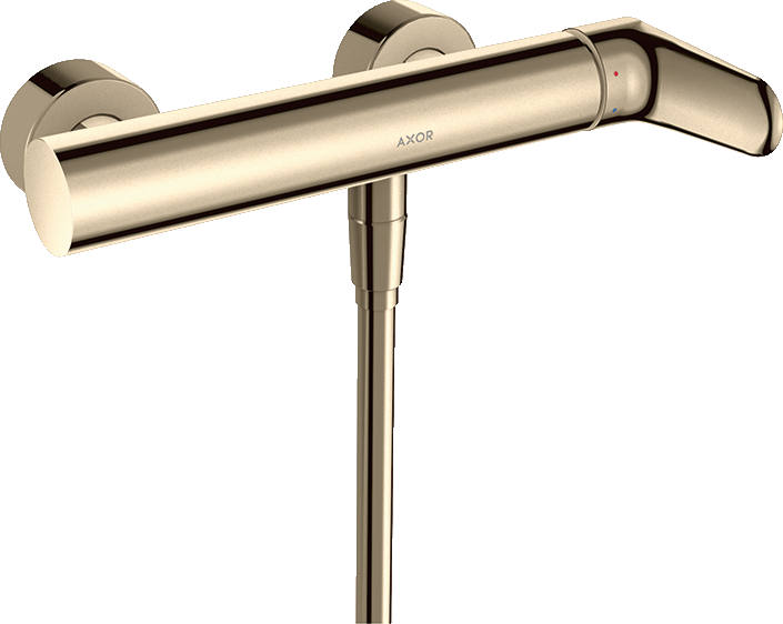 Single lever shower mixer for exposed installation
