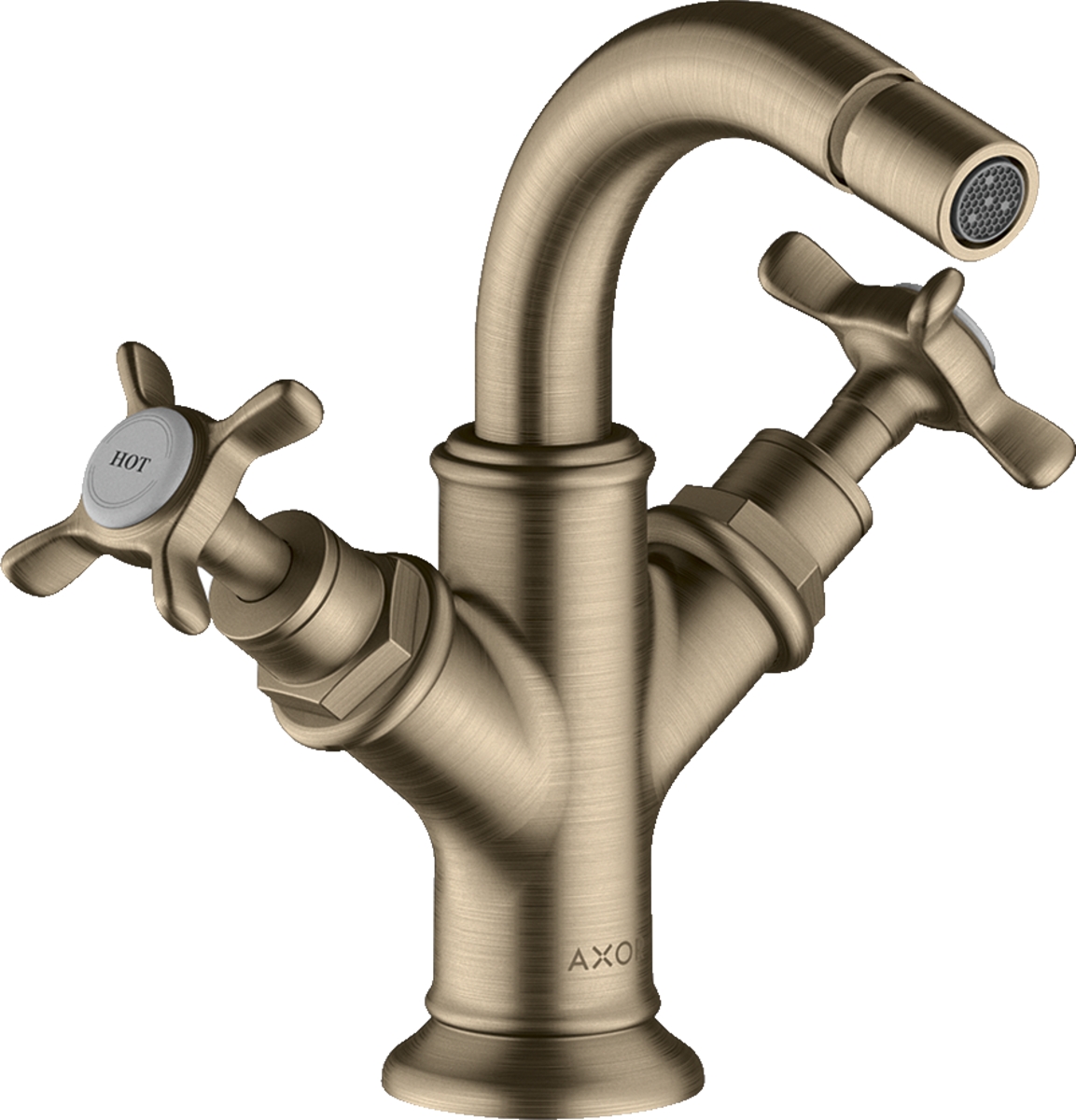 Mélangeur de bidet avec poignées croisillons