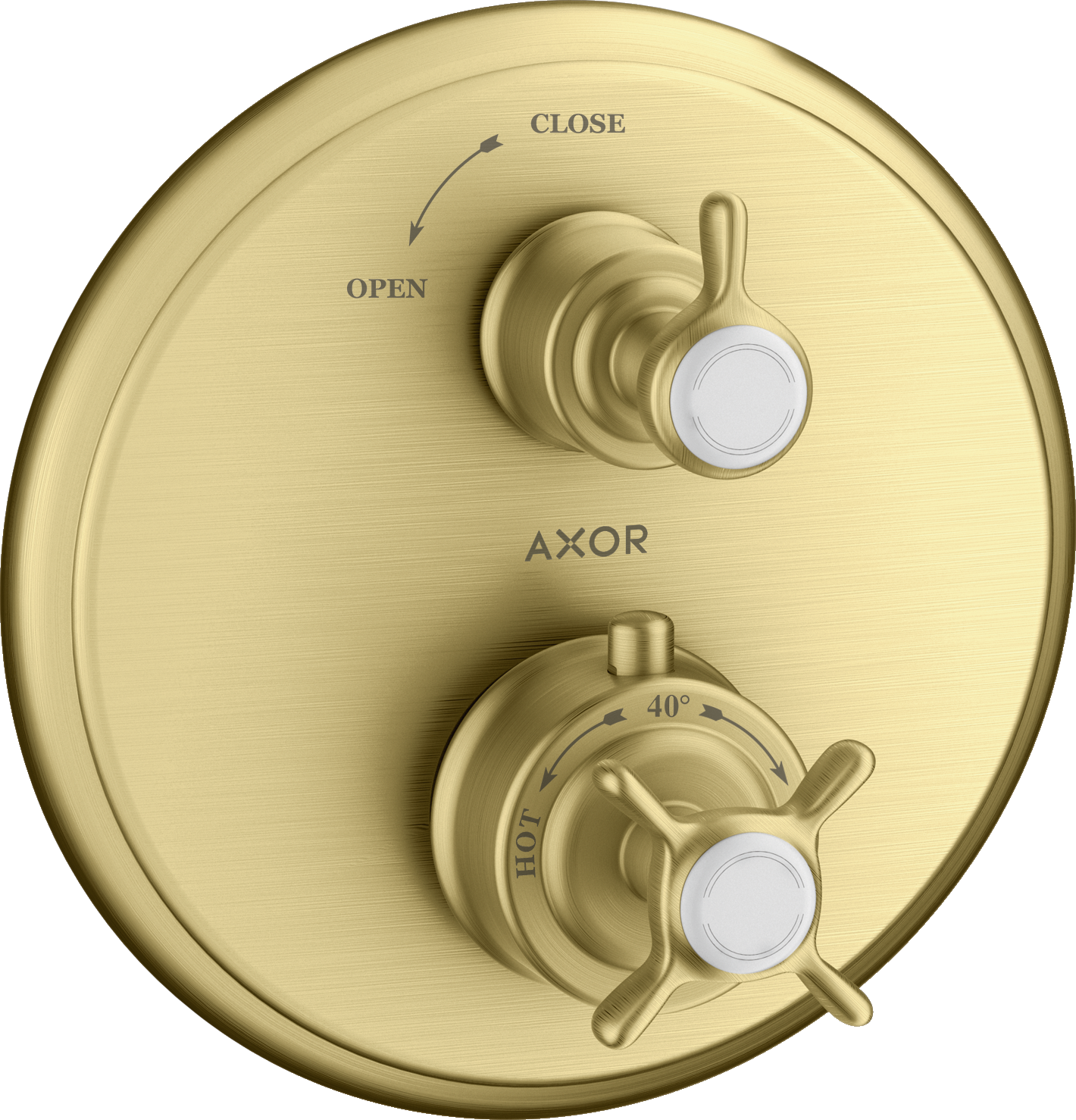 Thermostat Unterputz mit Abstellventil und Kreuzgriff