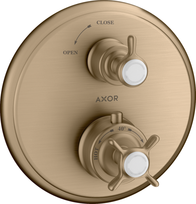 AXOR Montreux Shower mixers: two-handle, 1 function, Brushed