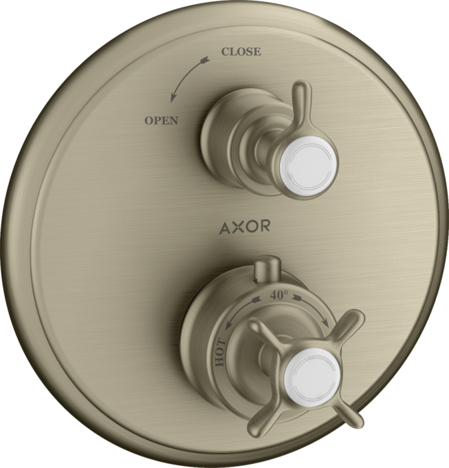 AXOR Montreux Thermostatique encastré avec robinet d'arrêt, poignée croisillon — 16800820