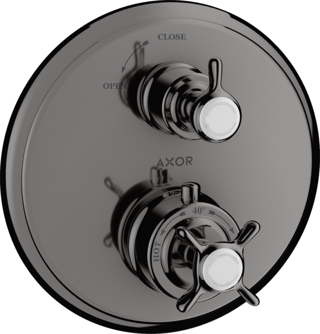 AXOR Montreux Thermostatique encastré avec robinet d'arrêt, poignée croisillon — 16800330