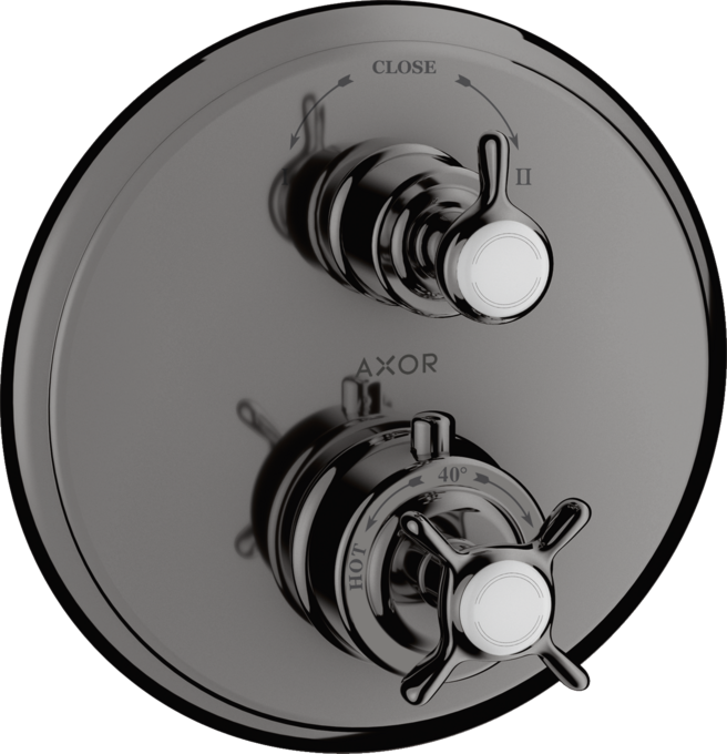 AXOR Montreux Thermostatique encastré avec robinet d'arrêt/inverseur, poignée croisillon — 16820330