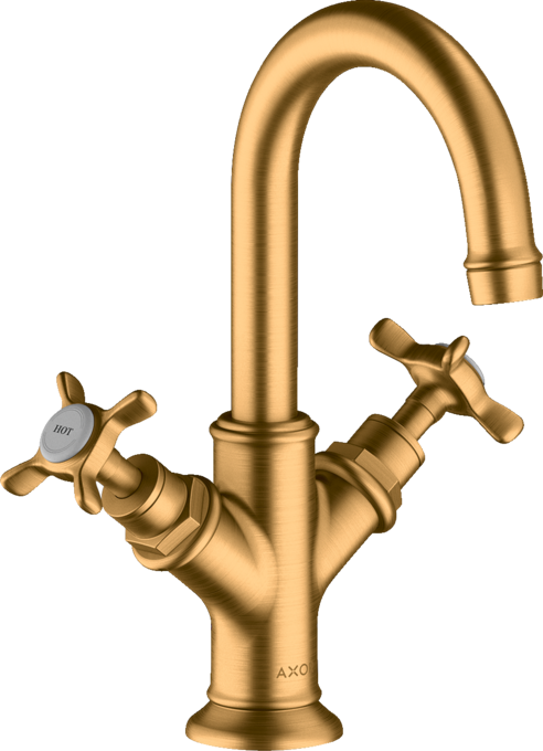 AXOR Montreux ​Mélangeur de lavabo 160 poignée croisillon pour lave-mains avec tirette et vidage — 16505250