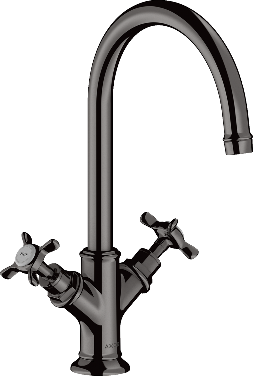 2-handle basin mixer 210 with cross handles and waste set