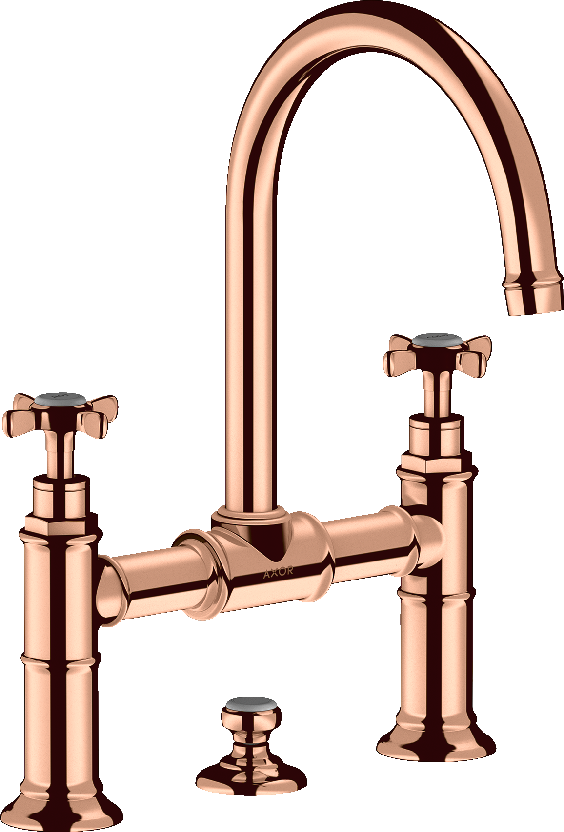 2-handle basin mixer 220 with cross handles and pop-up waste set