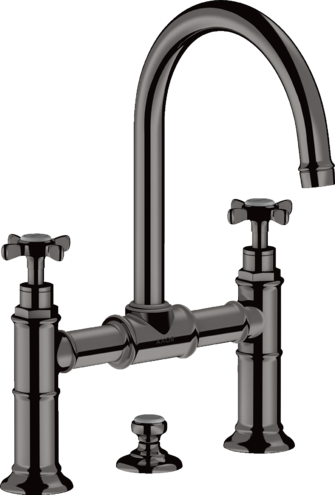 2-handle basin mixer 220 with cross handles and pop-up waste set