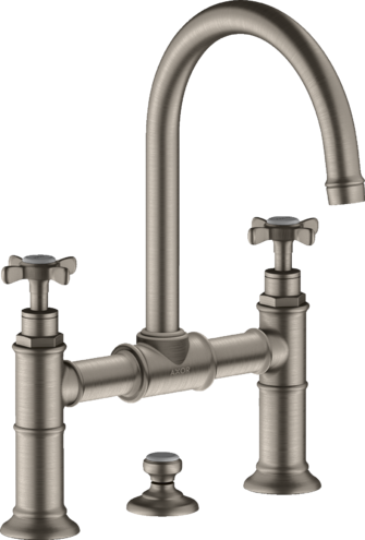 2-handle basin mixer 220 with cross handles and pop-up waste set