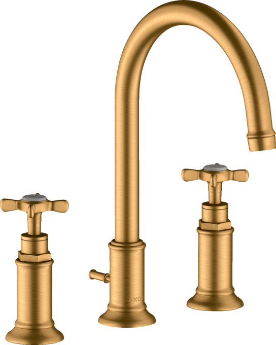 AXOR Montreux Mélangeur de lavabo 3 trous 180 poignées croisillons avec tirette et vidage — 16513250