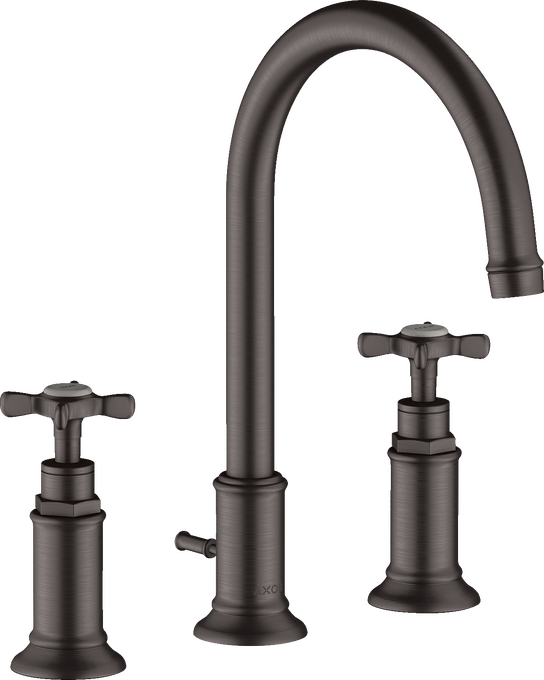 AXOR Montreux Mélangeur de lavabo 3 trous 180 poignées croisillons avec tirette et vidage — 16513340