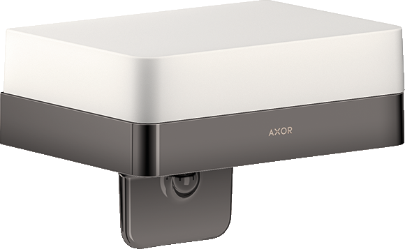 Liquid soap dispenser with shelf