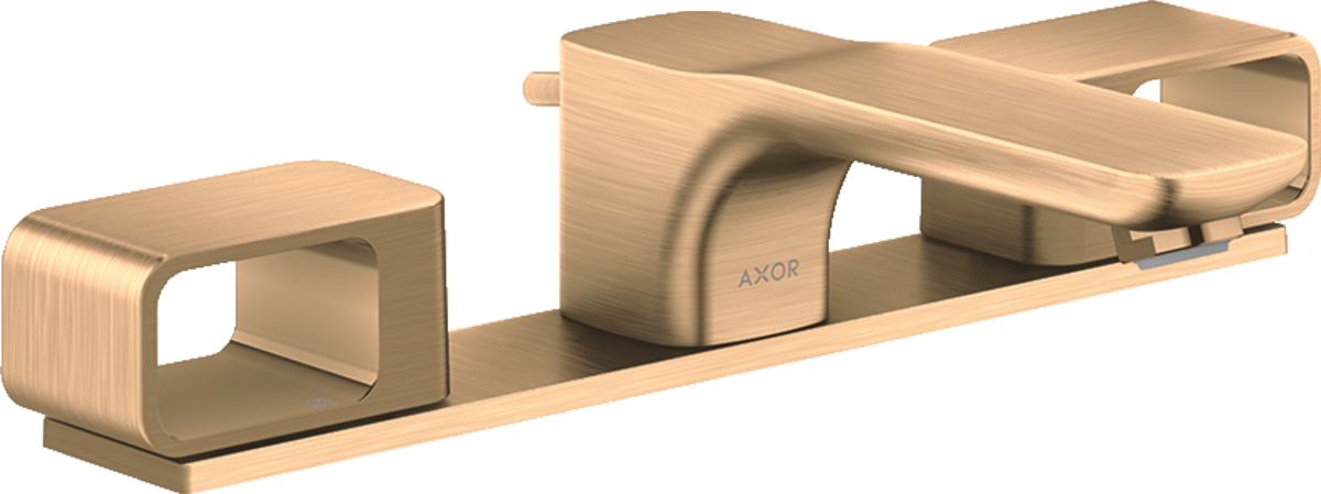 3-hole basin mixer 50 with plate and pop-up waste set