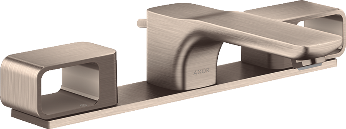3-hole basin mixer 50 with plate and pop-up waste set