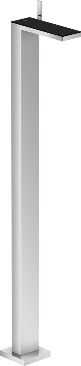 Single lever basin mixer floor-standing with push-open waste set