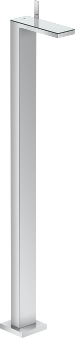 ééngreeps wastafelmengkraan vloergemonteerd met afvoerplug/spiegelglas