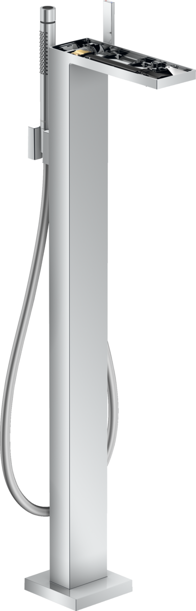 Single lever bath mixer floor-standing without plate
