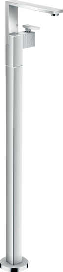 ééngreeps wastafelmengkraan vloermontage met afvoerplug - Diamond Cut