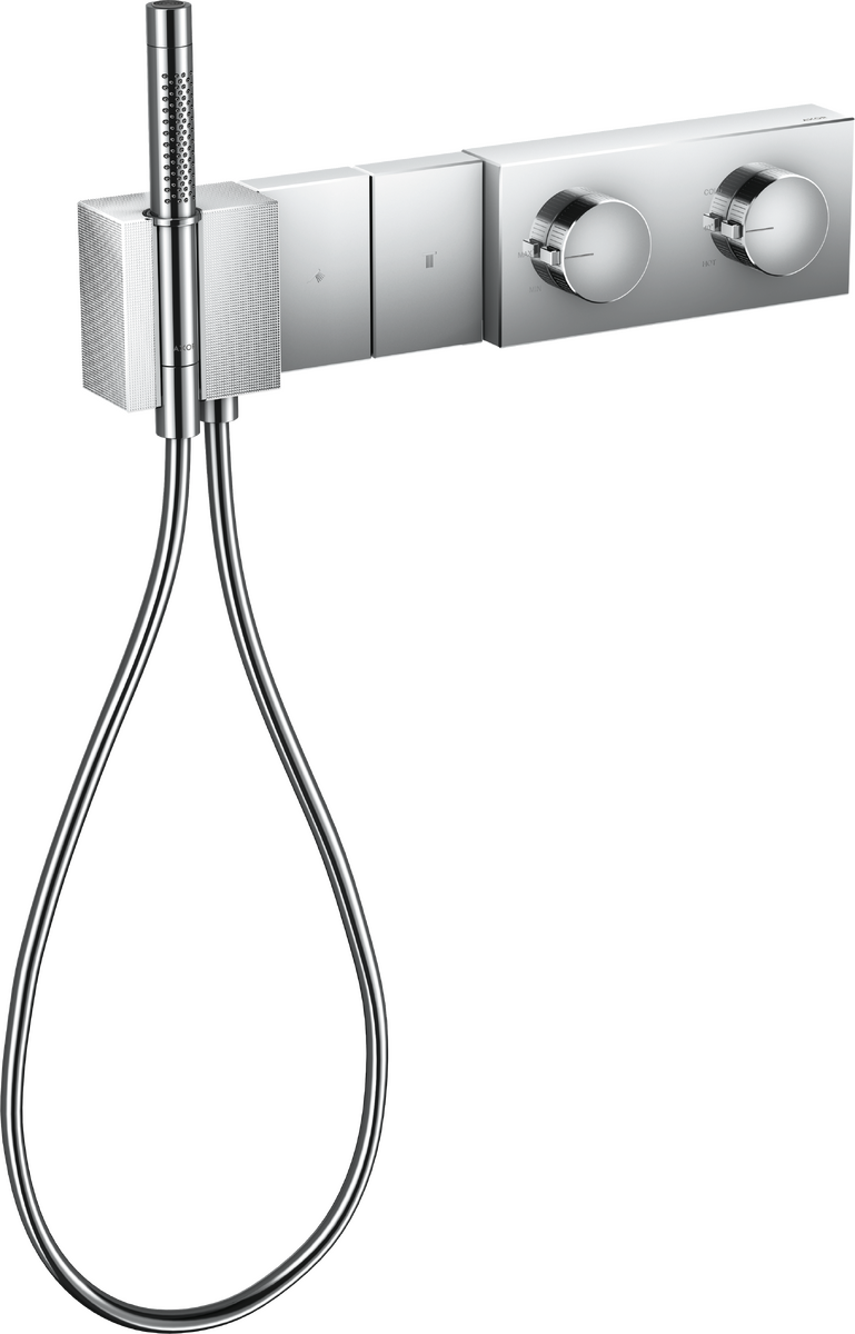 Module thermostatique Select 471/104 mm pour 2 systèmes - set de finition Diamond cut