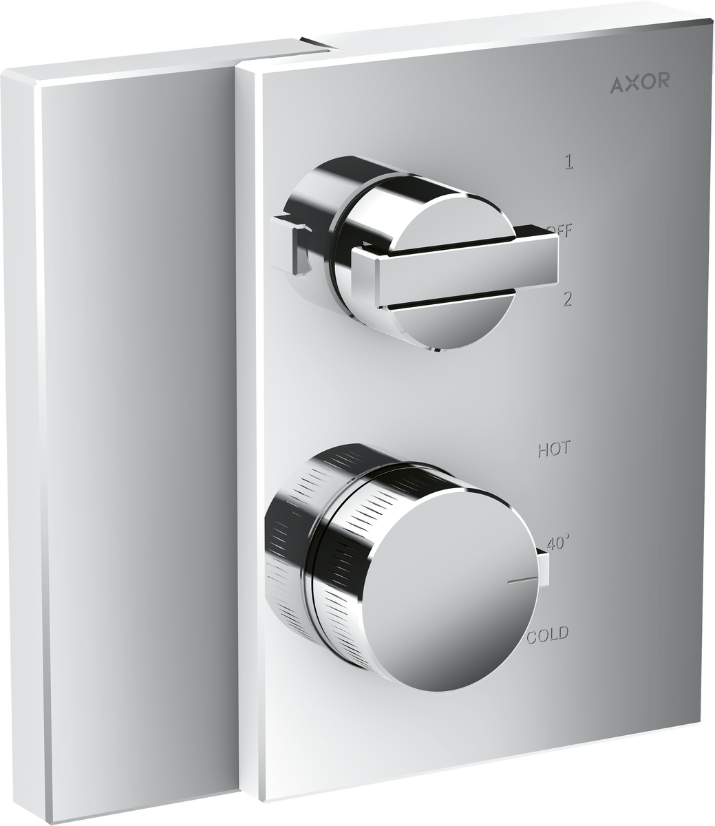 AXOR Edge Shower mixers: two-handle, 2 functions, Chrome, Item No. 46760000