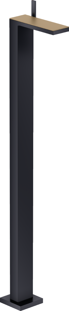 Single lever basin mixer floor-standing with push-open waste set