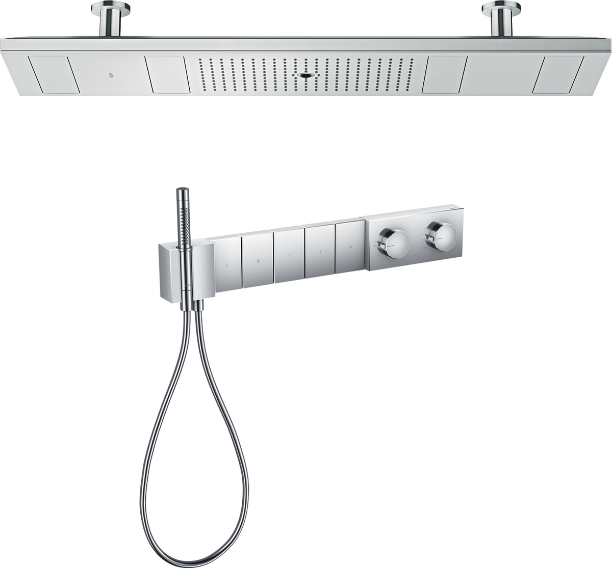 淋浴天堂1200/300花洒套装，四速，不带灯，带恒温模块680/100 Select