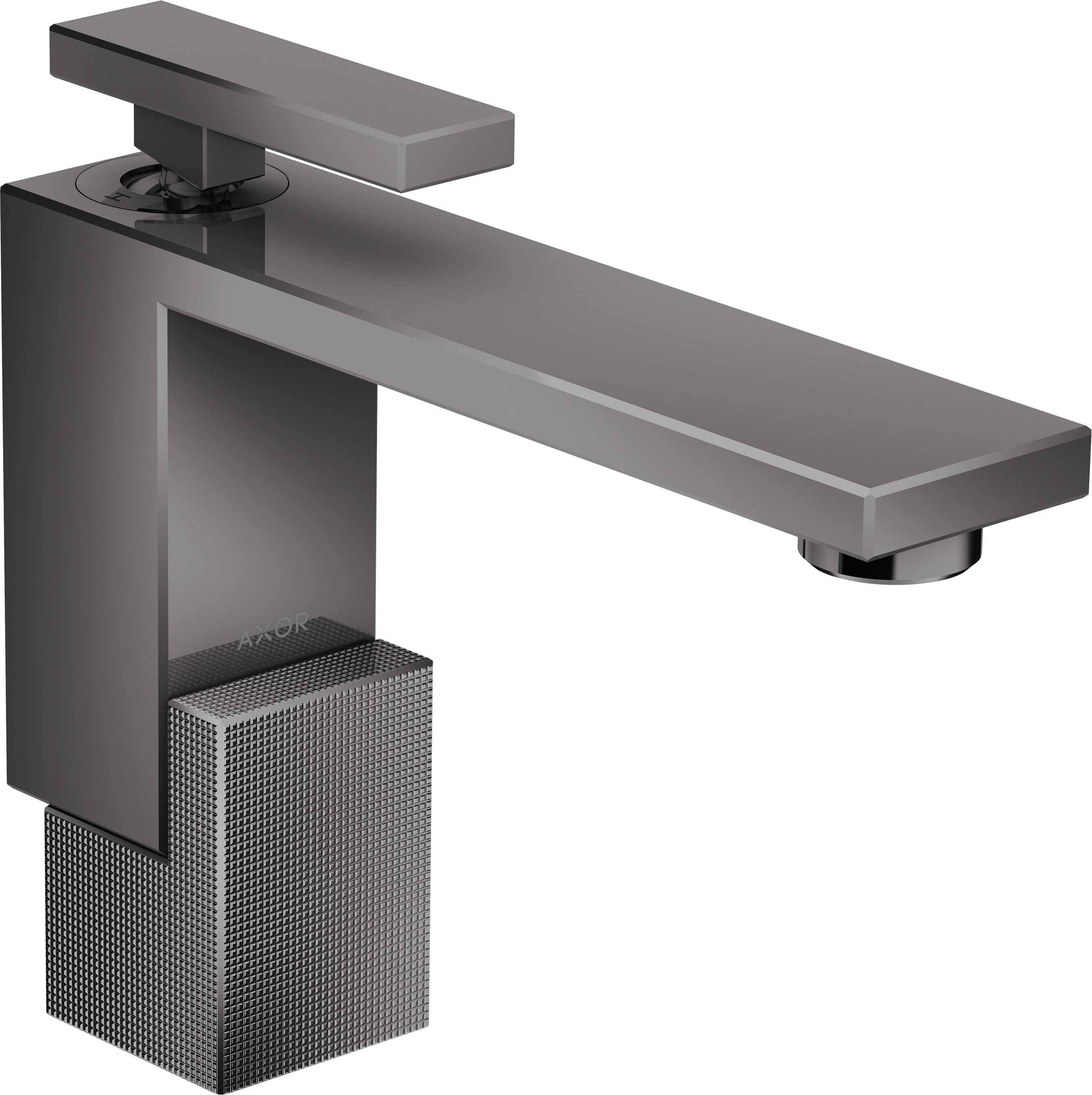 Single lever basin mixer 130 with push-open waste set - diamond cut