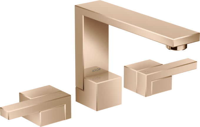 AXOR Edge Mélangeur de lavabo 3 trous 130, bonde push-open — 46050300