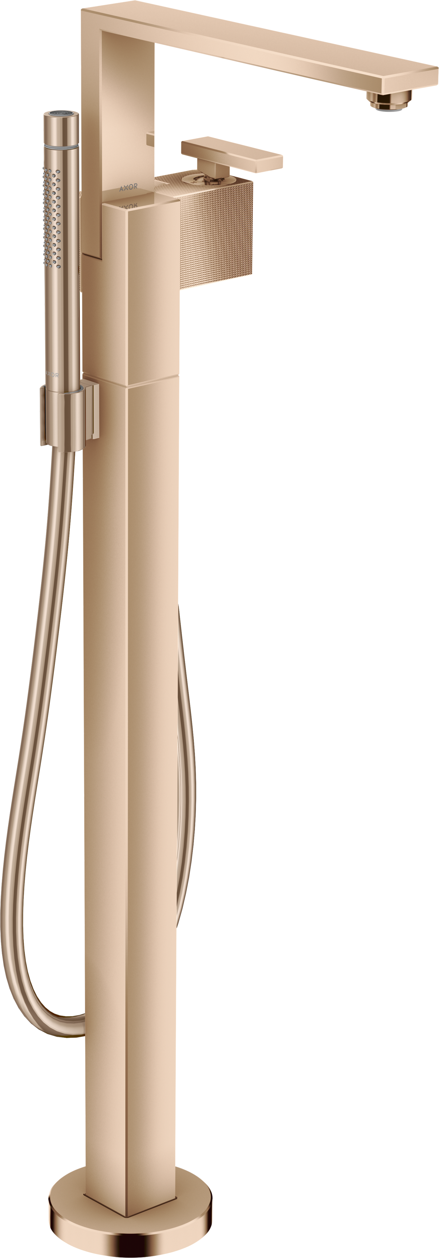 Single lever bath mixer floor-standing - diamond cut