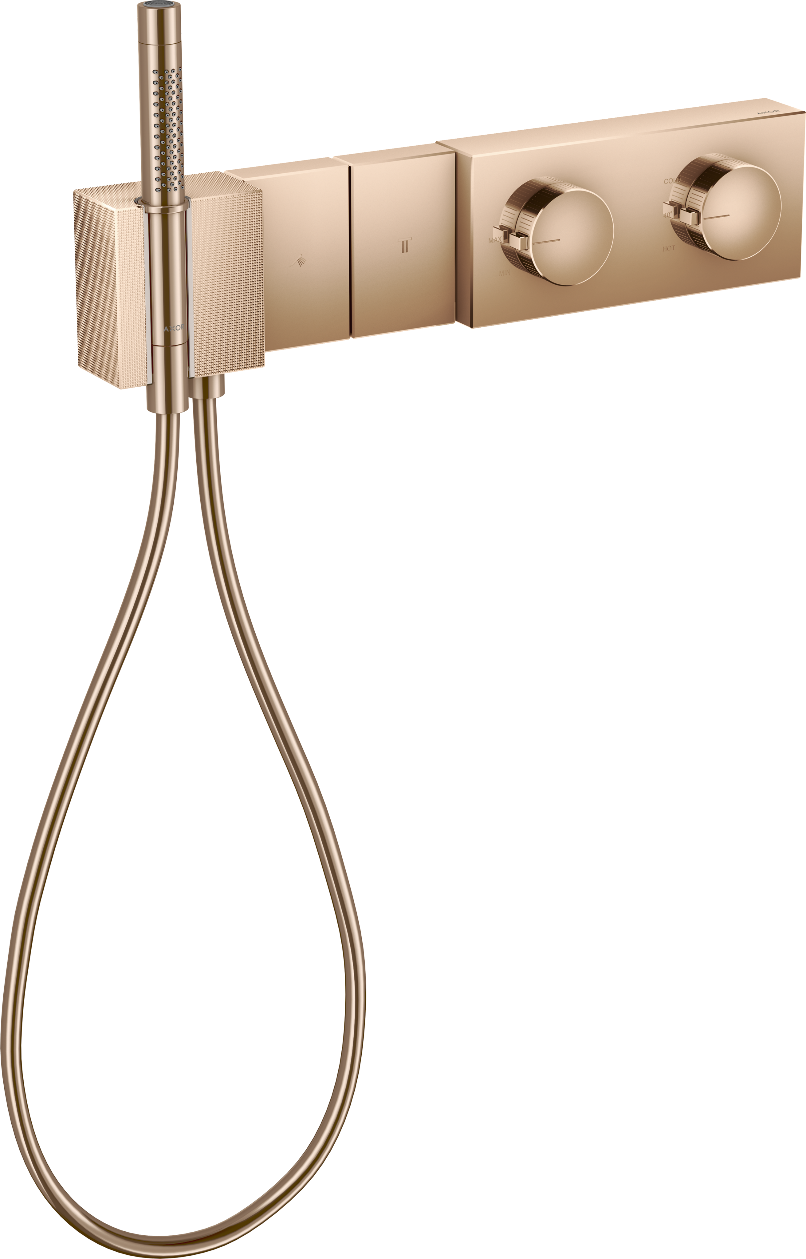 Termostatmodul Select 470/100 til indbygning med 2 udtag - diamantslebet