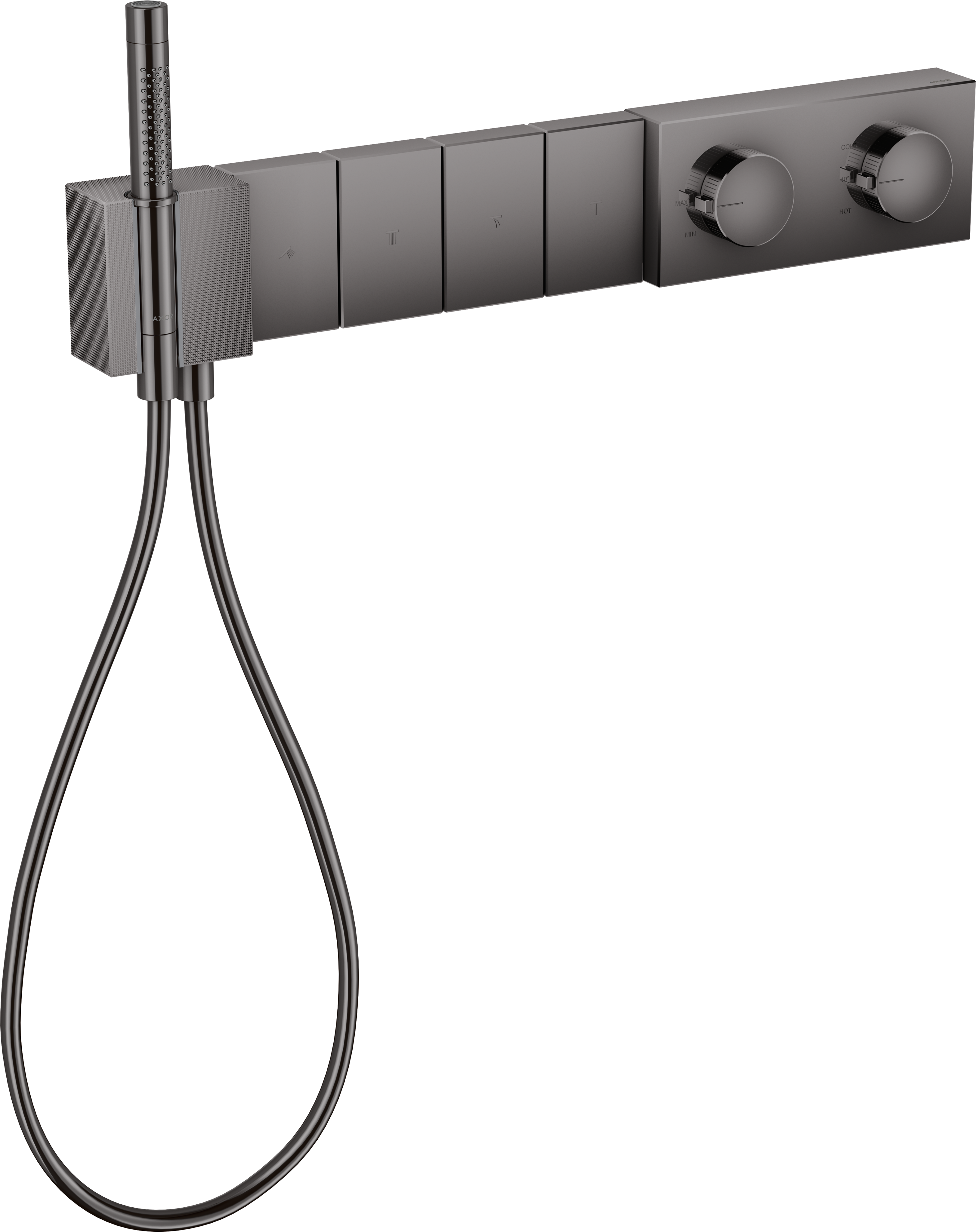 Termostatmodul Select 610/100 til indbygning med 4 udtag - diamantslebet