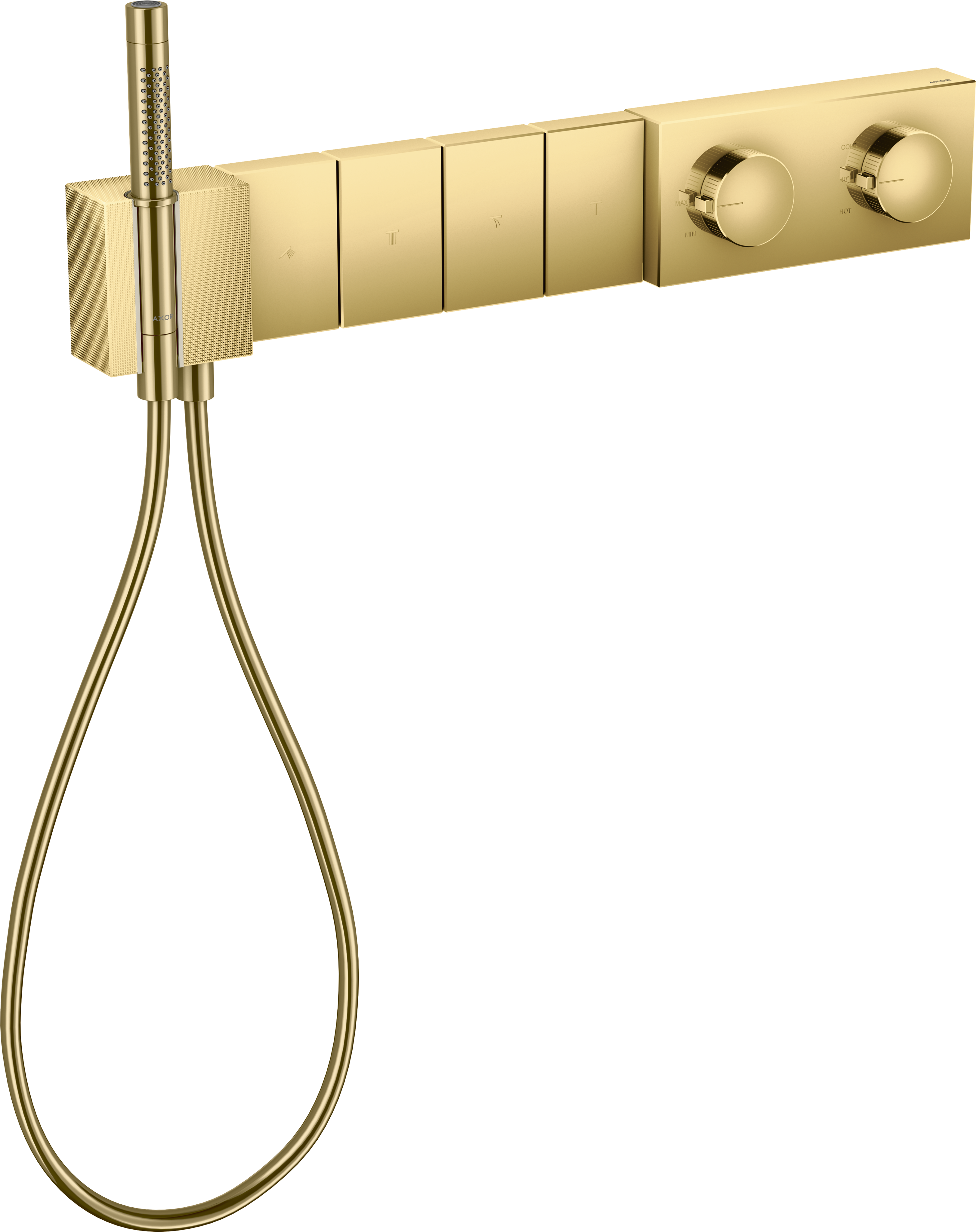 Termostatmodul Select 610/100 til indbygning med 4 udtag - diamantslebet