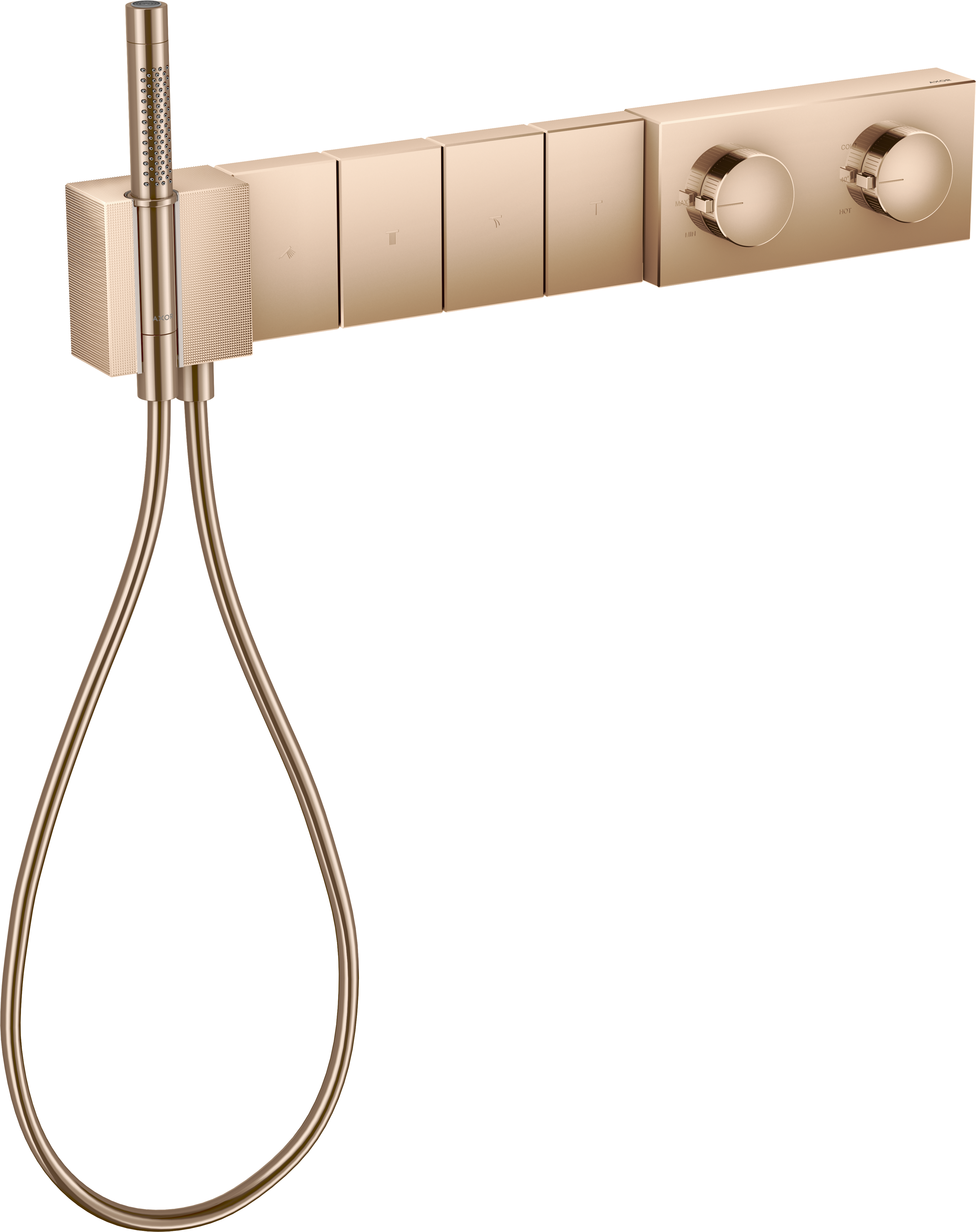 Thermostatmodul Select 610/100 Unterputz für 4 Verbraucher - Diamantschliff