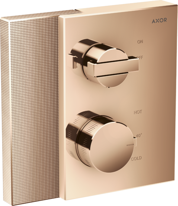 AXOR Edge Thermostatique encastré avec robinet d'arrêt, coupe diamant — 46751300