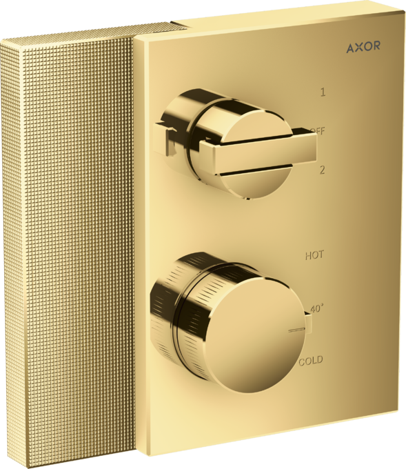AXOR Edge Thermostatique encastré avec robinet d'arrêt/inverseur, coupe diamant — 46761990