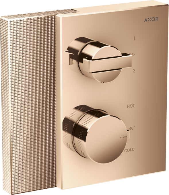 AXOR Edge Thermostatique encastré avec robinet d'arrêt/inverseur, coupe diamant — 46761300