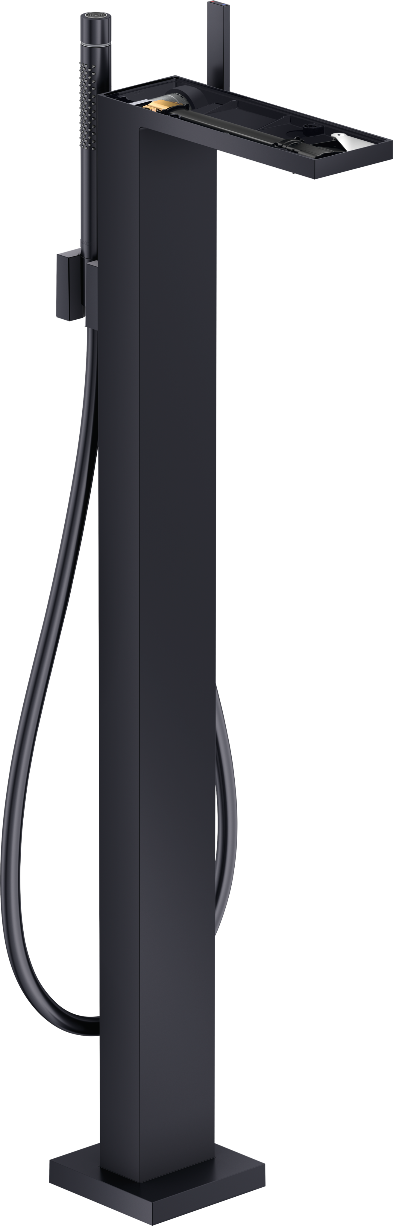 1-grebs karsøjle til gulvmontering uden designplade