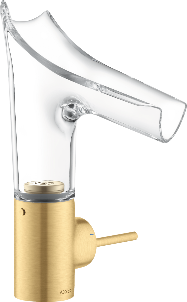 Single lever basin mixer 140 with glass spout and waste set