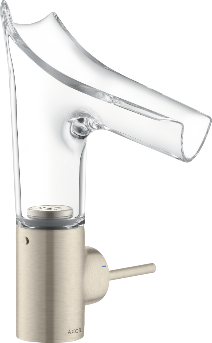 Single lever basin mixer 140 with glass spout and waste set