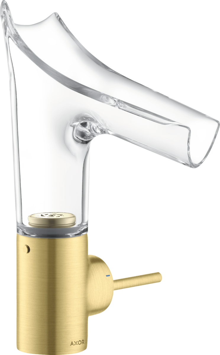 Single lever basin mixer 140 with glass spout and waste set