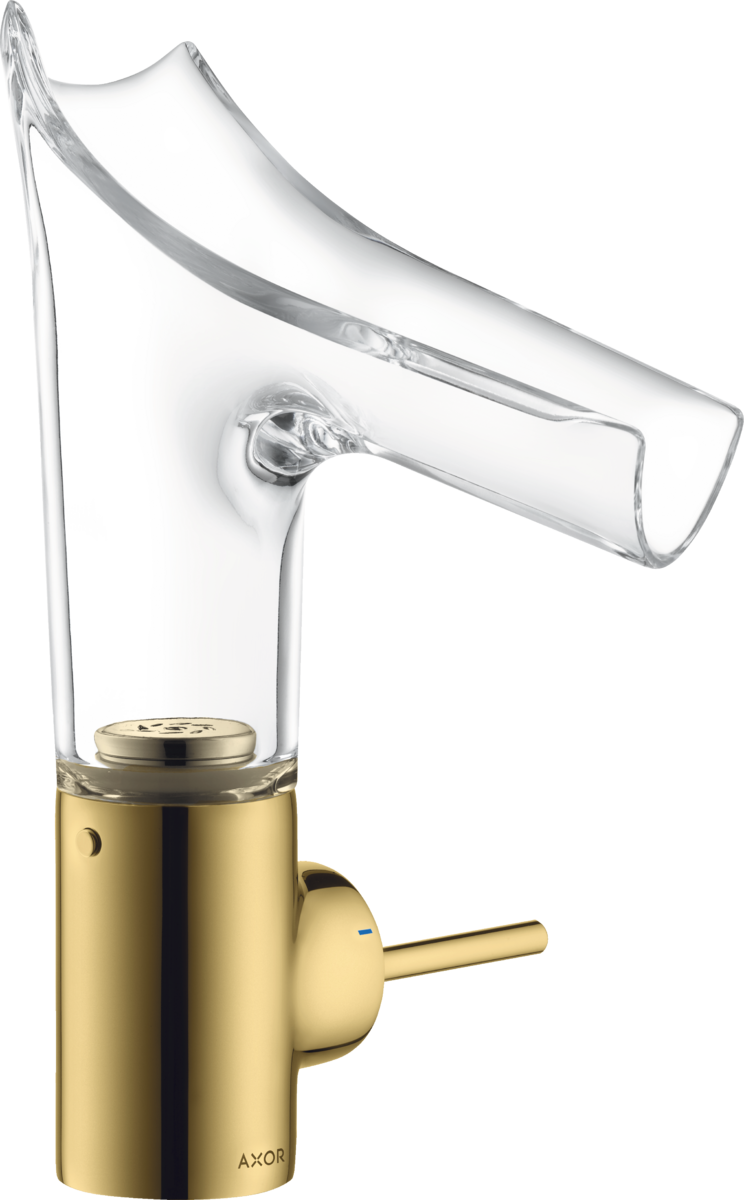 Single lever basin mixer 140 with glass spout and waste set