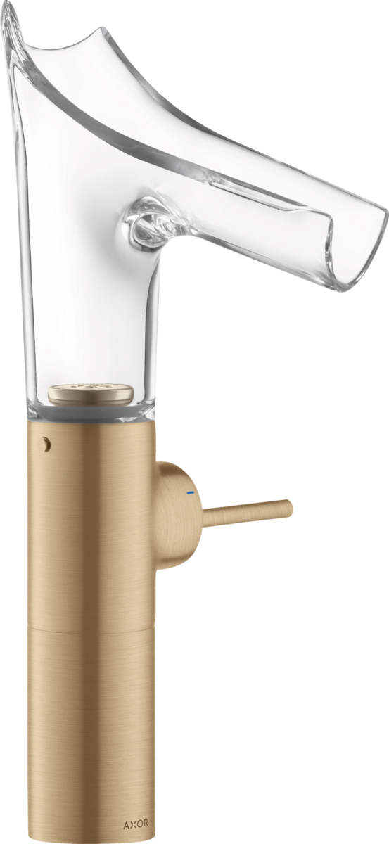 Eéngreepswastafelmengkraan 220 voor vrijstaande wastafel met kristalglazen uitloop en afvoerplug