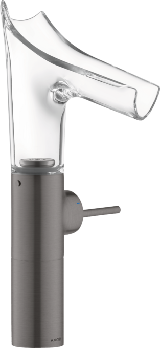 AXOR Starck V Mitigeur de lavabo 220 surélevé pour vasque libre, bec en verre, bonde à écoulement libre — 12114340