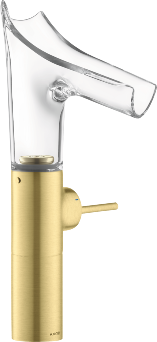 AXOR Starck V Mitigeur de lavabo 220 surélevé pour vasque libre, bec en verre, bonde à écoulement libre — 12114950