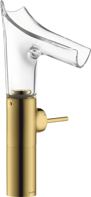 AXOR Starck V Mitigeur de lavabo 220 surélevé pour vasque libre, bec en verre, bonde à écoulement libre — 12114990