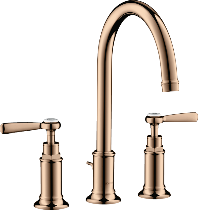 AXOR Montreux Mélangeur de lavabo 3 trous 180 poignées manettes avec tirette et vidage — 16514300