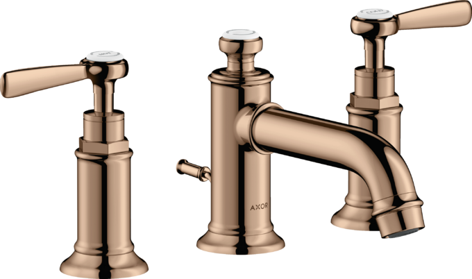 AXOR Montreux Mélangeur de lavabo 3 trous 30 poignées manettes avec tirette et vidage — 16535300