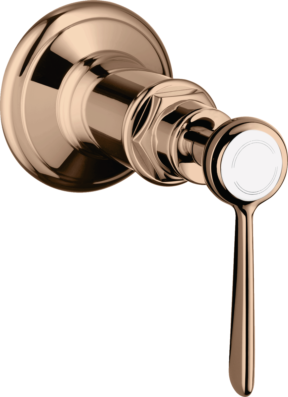 Shut-off valve for concealed installation with lever handle